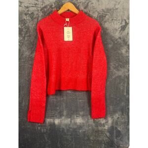 NWT H&M mohair-blend fine-knit sweater Women’s Medium Red